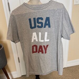 TEE LUV Gray USA All Day Men's T-Shirt